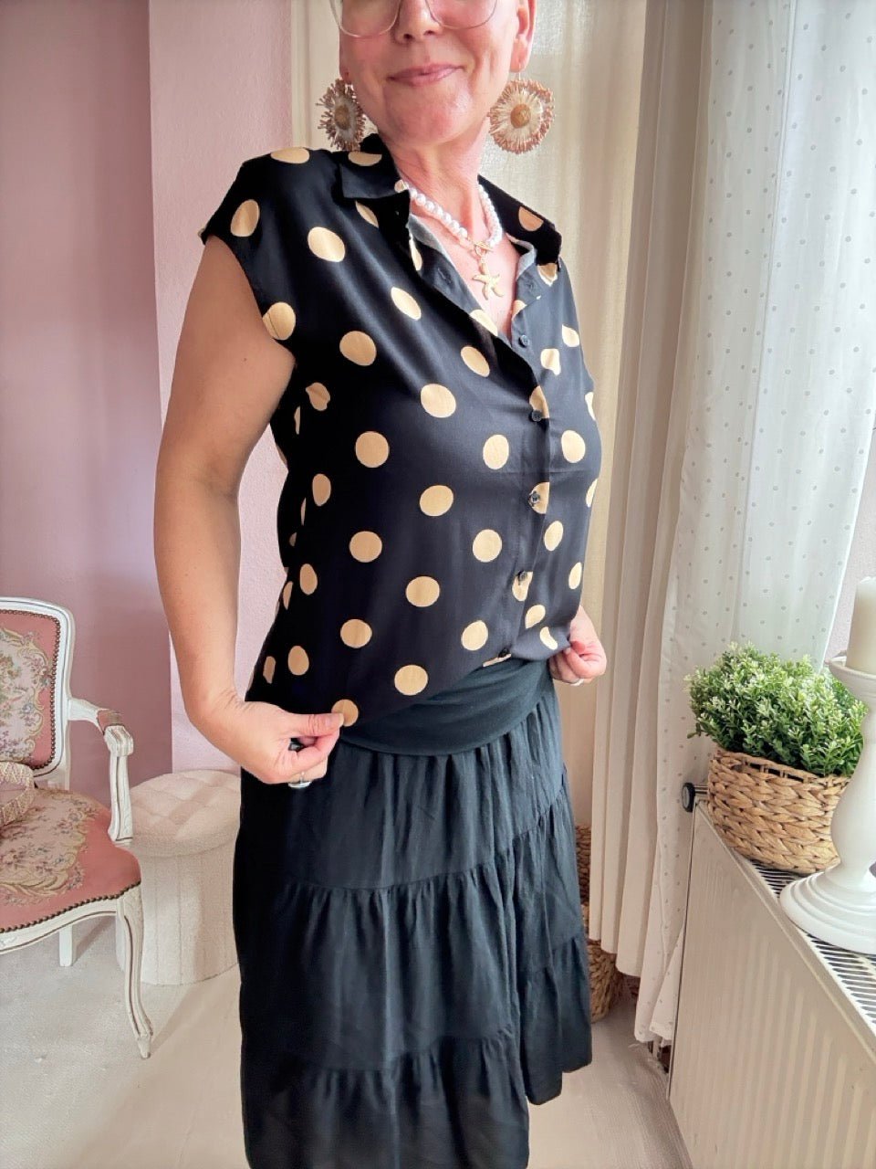 Bluse Lula Schwarz - FROLLEIN KÄTHE Shop