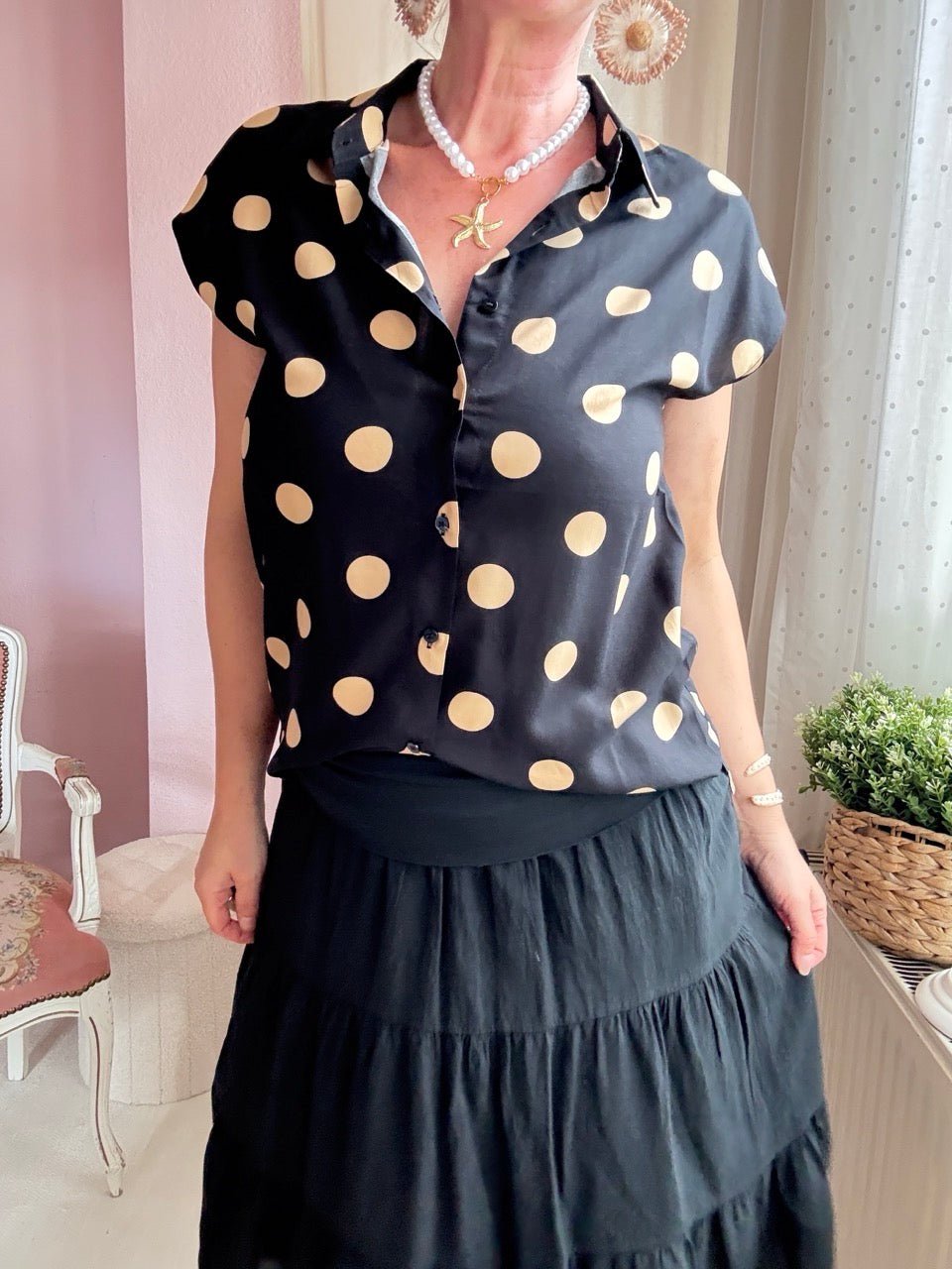 Bluse Lula Schwarz - FROLLEIN KÄTHE Shop