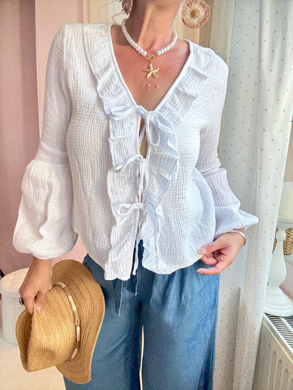 Bluse Sofia Musselin in Farben - FROLLEIN KÄTHE Shop