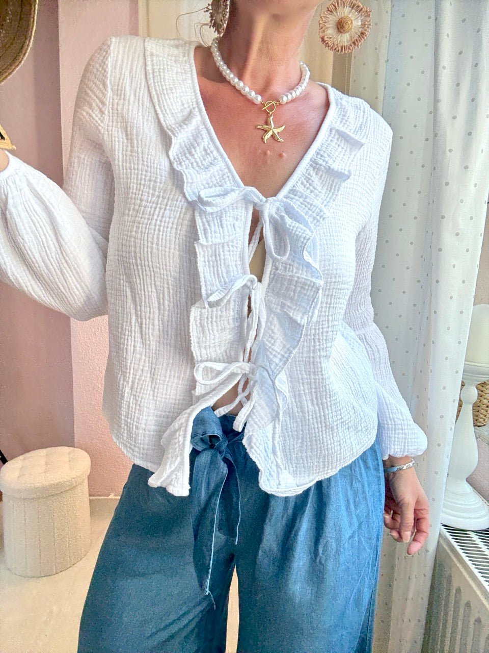 Bluse Sofia Musselin in Farben - FROLLEIN KÄTHE Shop