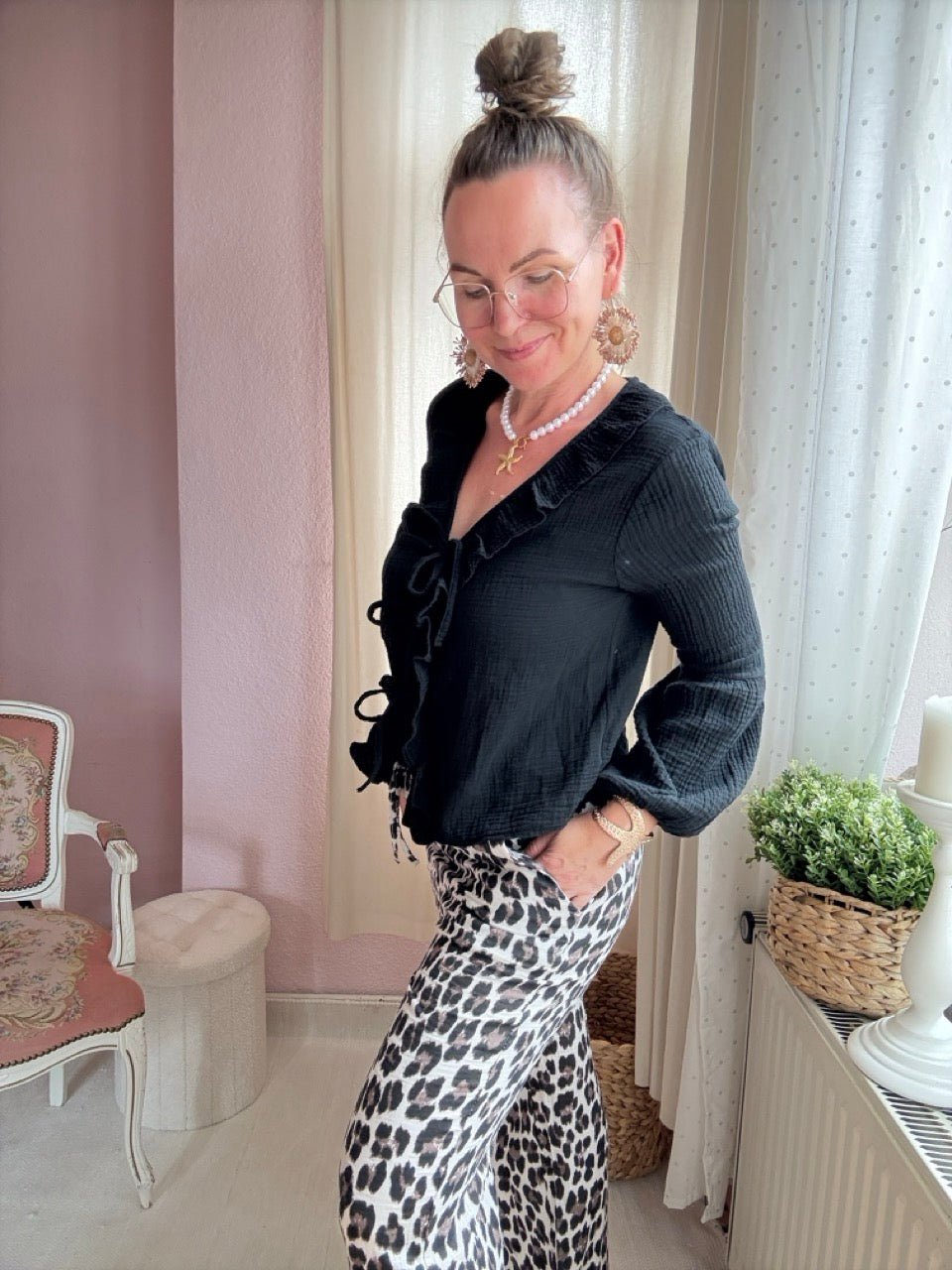 Bluse Sofia Musselin in Farben - FROLLEIN KÄTHE Shop