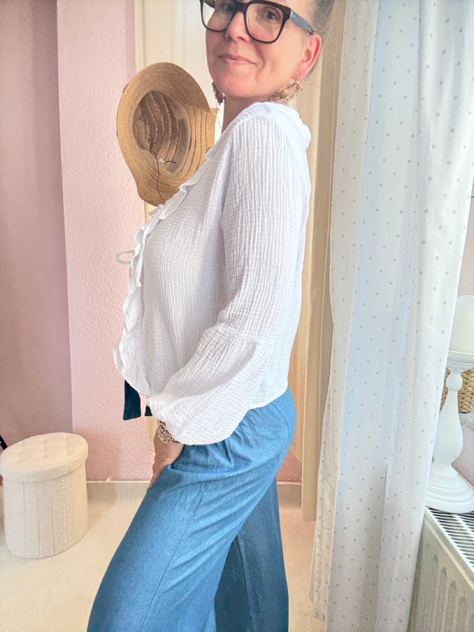 Bluse Sofia Musselin in Farben - FROLLEIN KÄTHE Shop