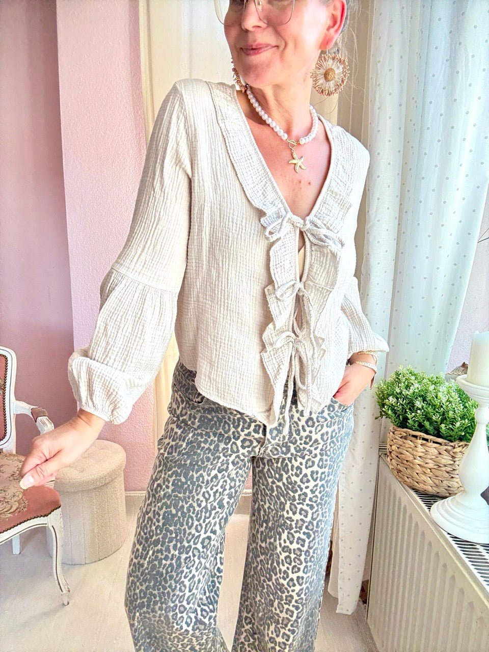 Bluse Sofia Musselin in Farben - FROLLEIN KÄTHE Shop