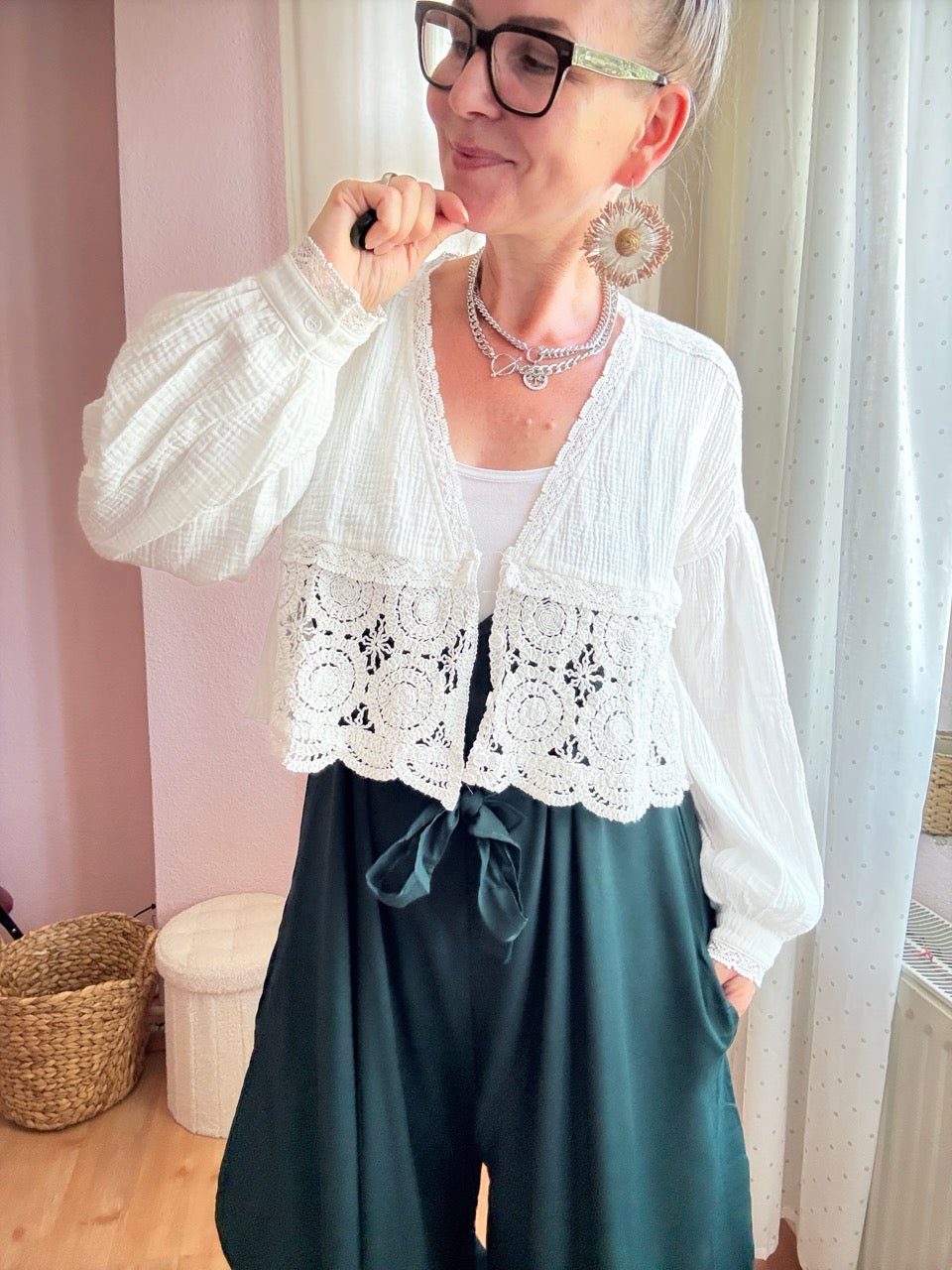 Bluse Sweetheart Weiß - FROLLEIN KÄTHE Shop
