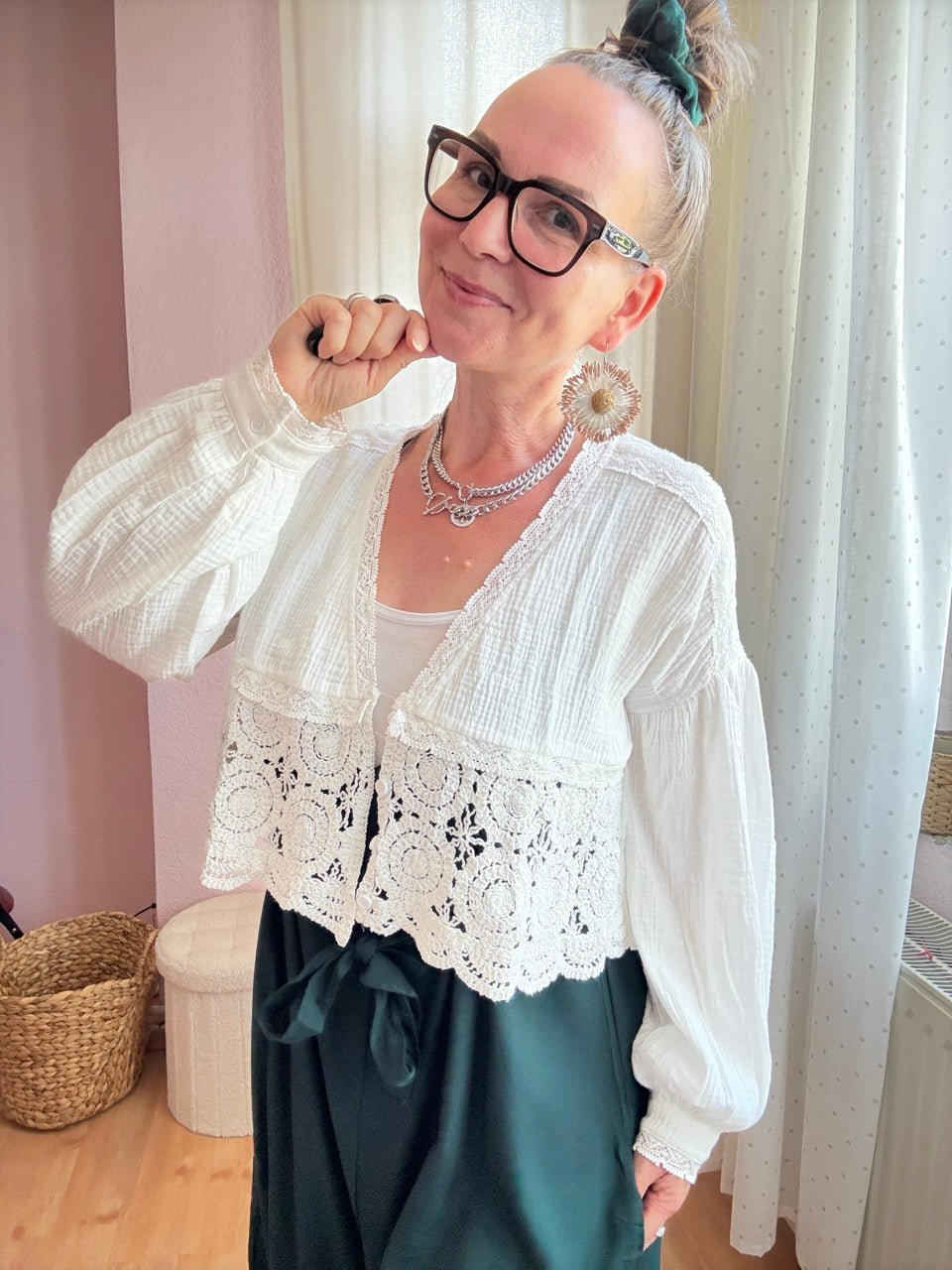 Bluse Sweetheart Weiß - FROLLEIN KÄTHE Shop
