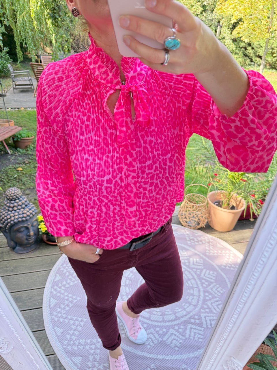 Bluse Swing Swing Leo Fuchsia Pink - FROLLEIN KÄTHE Shop
