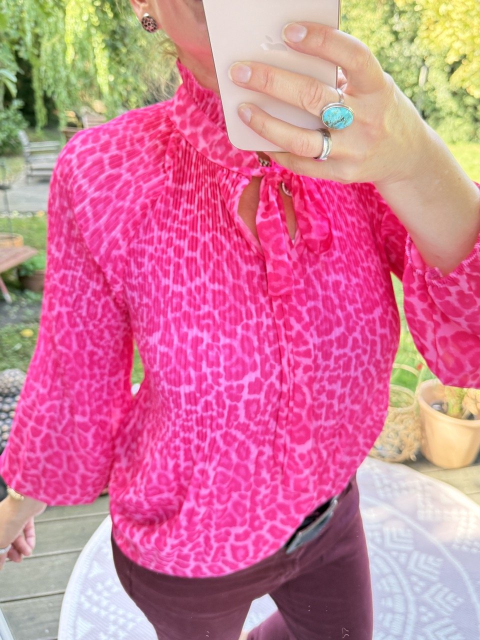 Bluse Swing Swing Leo Fuchsia Pink - FROLLEIN KÄTHE Shop