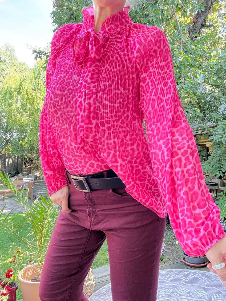Bluse Swing Swing Leo Fuchsia Pink - FROLLEIN KÄTHE Shop