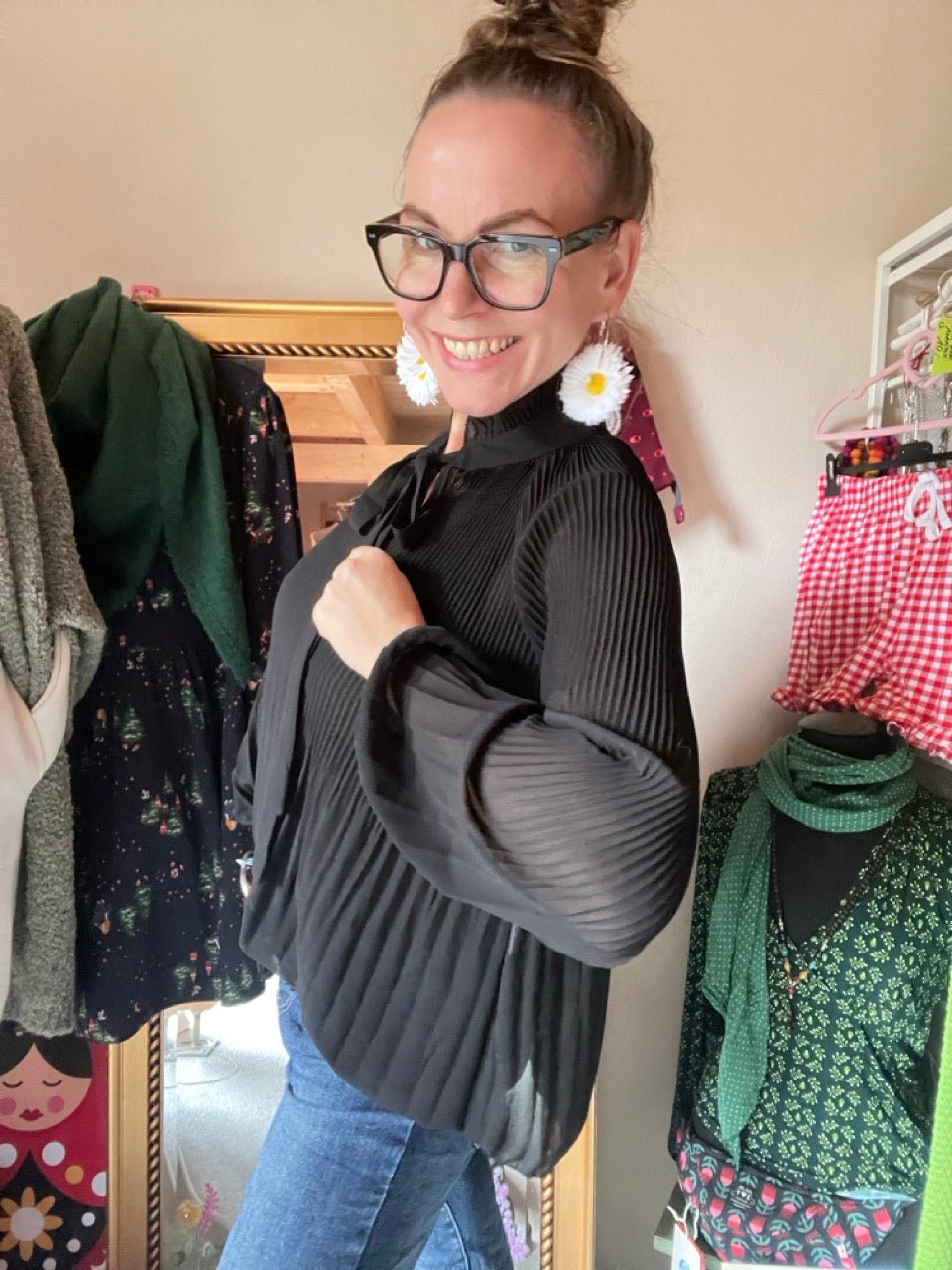 Bluse Swing Swing Schwarz - FROLLEIN KÄTHE Shop