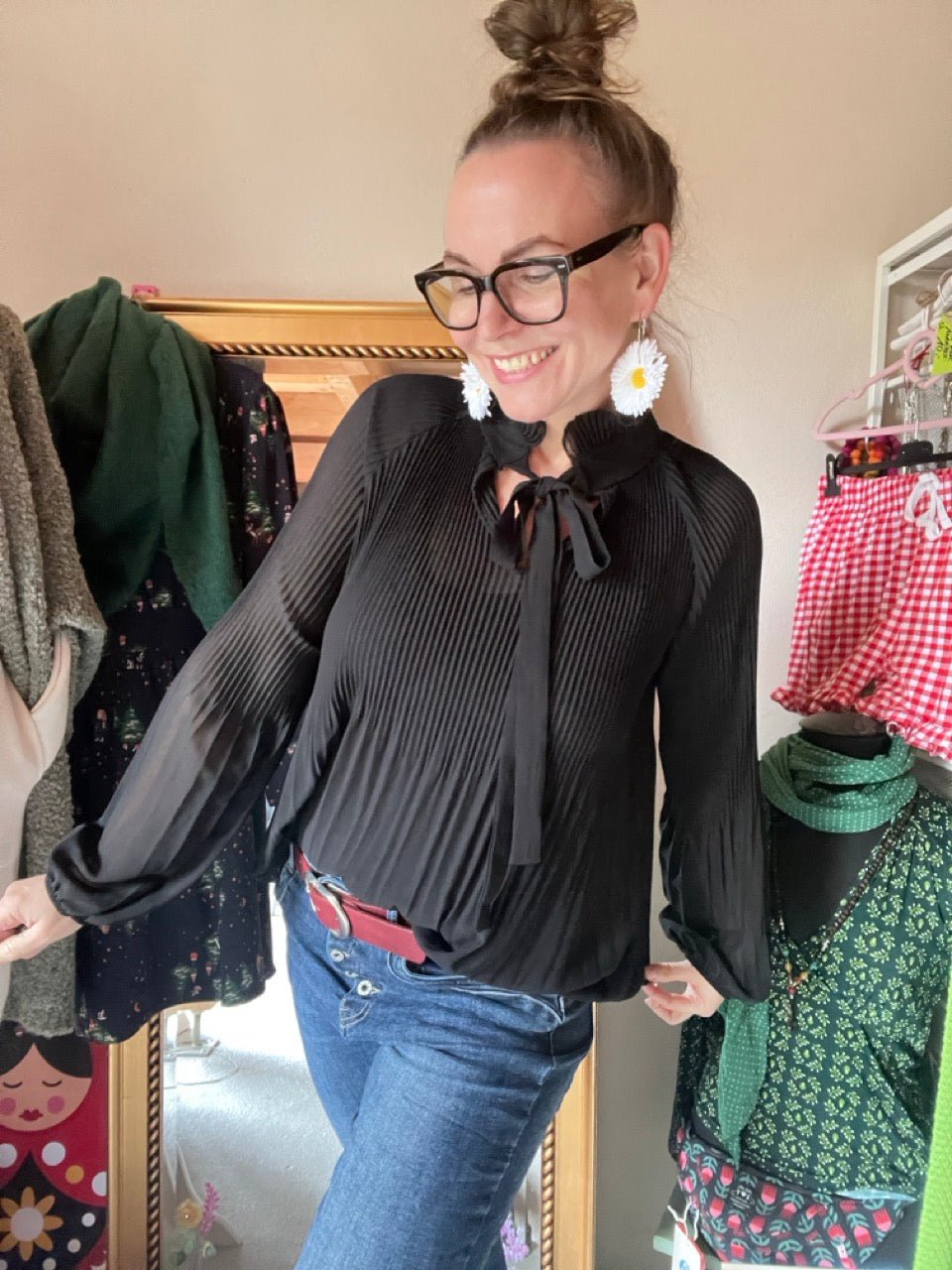 Bluse Swing Swing Schwarz - FROLLEIN KÄTHE Shop