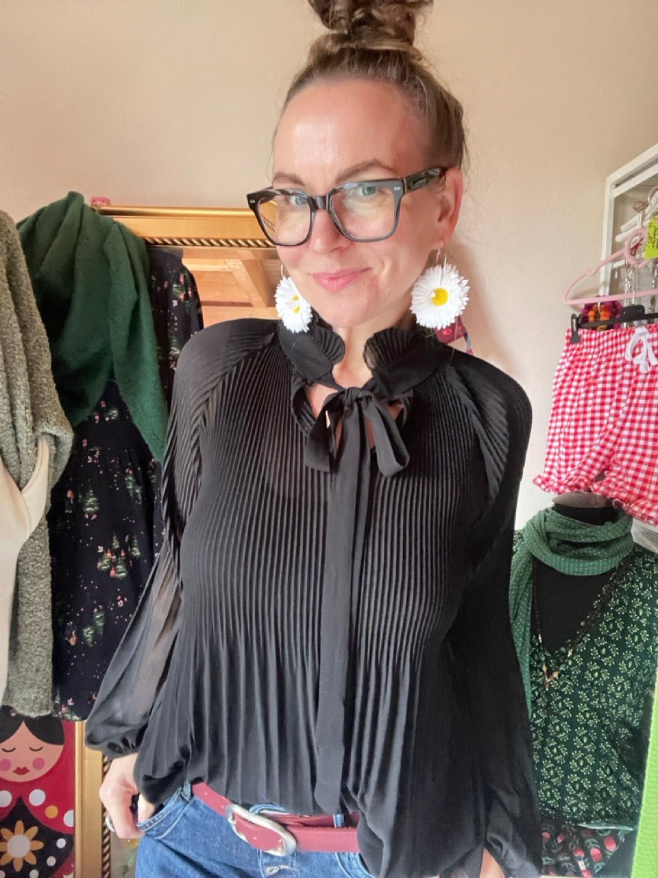 Bluse Swing Swing Schwarz - FROLLEIN KÄTHE Shop