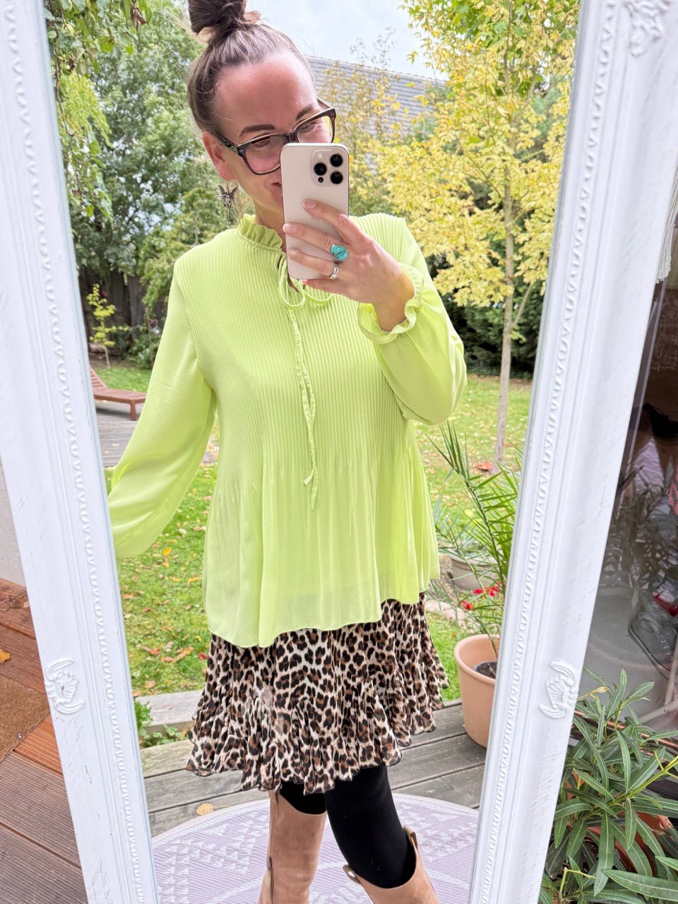 Bluse Swing Swing unterlegt Kiwi - FROLLEIN KÄTHE Shop