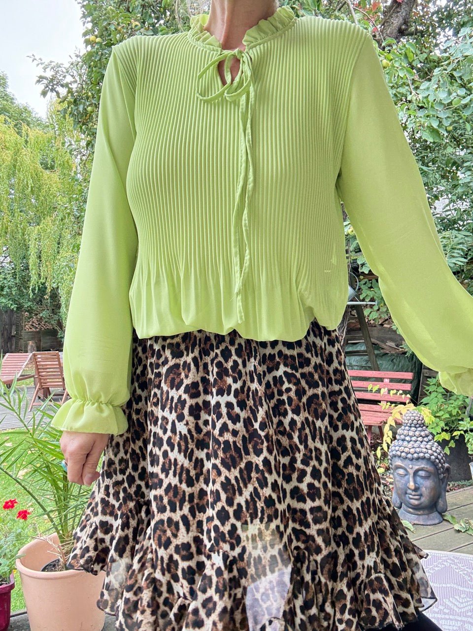 Bluse Swing Swing unterlegt Kiwi - FROLLEIN KÄTHE Shop