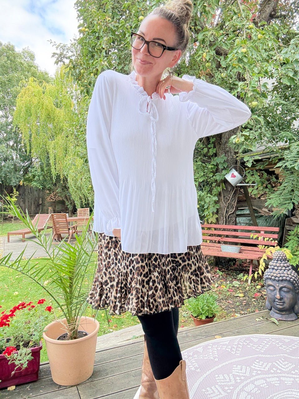 Bluse Swing Swing unterlegt Weiß - FROLLEIN KÄTHE Shop
