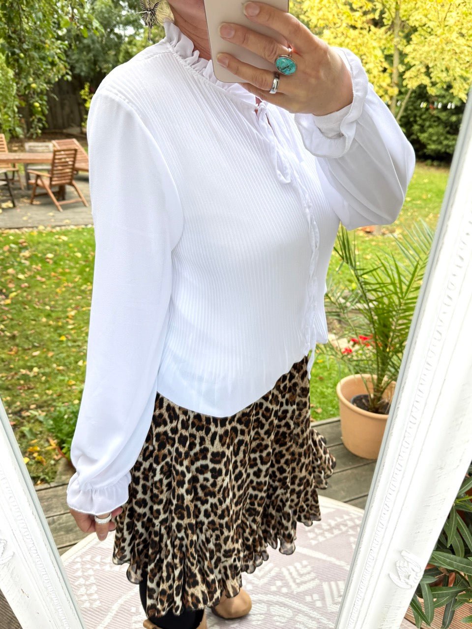 Bluse Swing Swing unterlegt Weiß - FROLLEIN KÄTHE Shop
