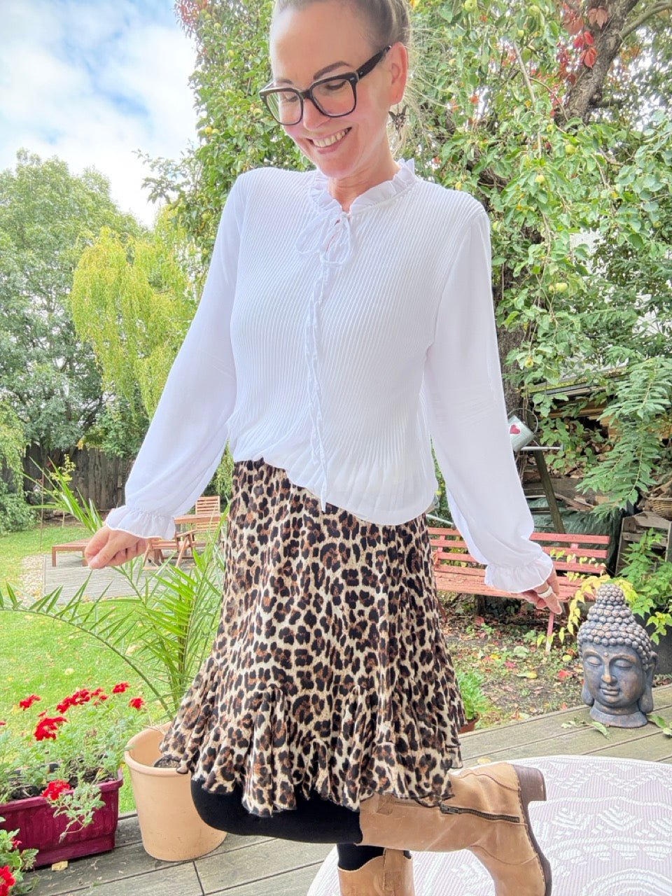 Bluse Swing Swing unterlegt Weiß - FROLLEIN KÄTHE Shop