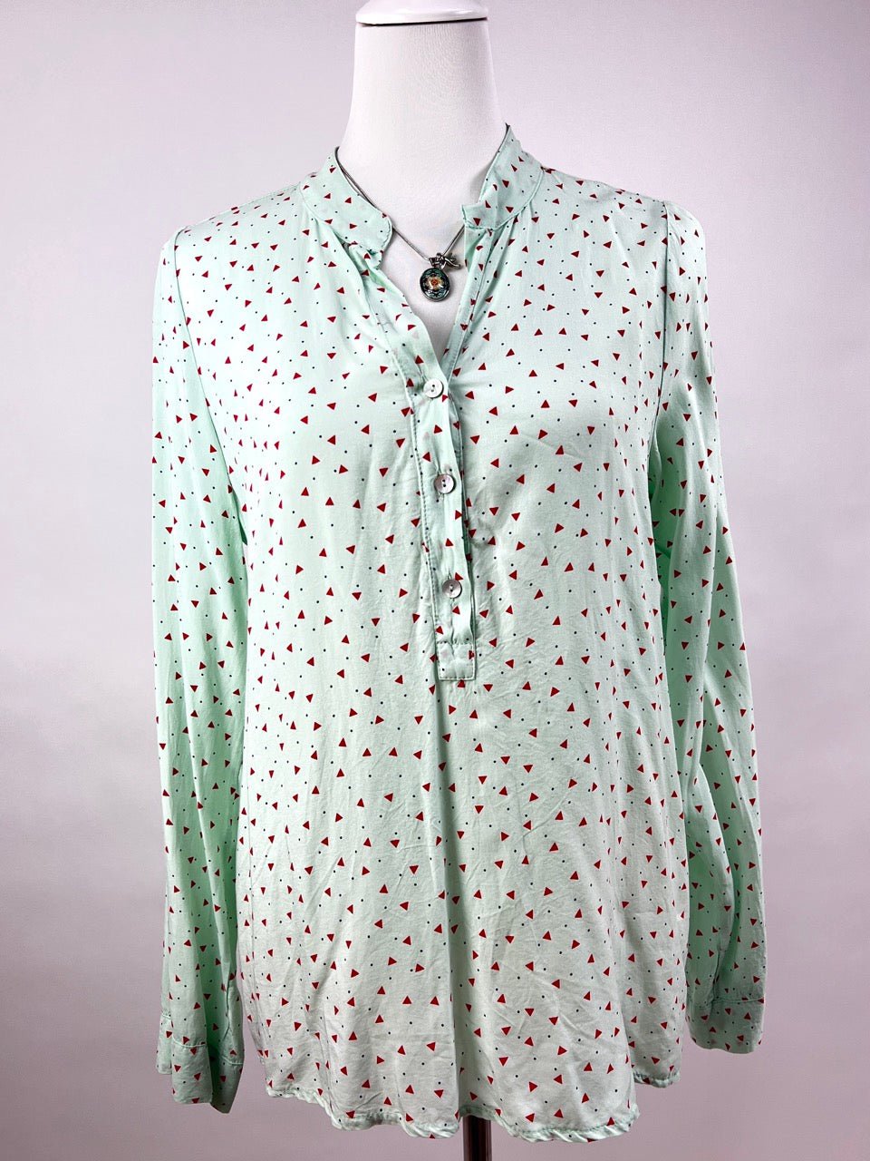 Bluse Weiss mit Muster EINZELSTÜCK - FROLLEIN KÄTHE Shop