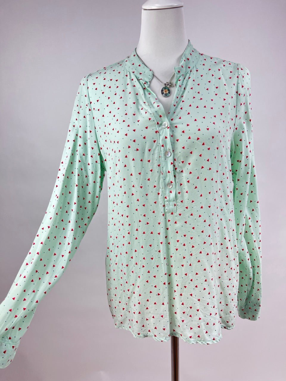 Bluse Weiss mit Muster EINZELSTÜCK - FROLLEIN KÄTHE Shop