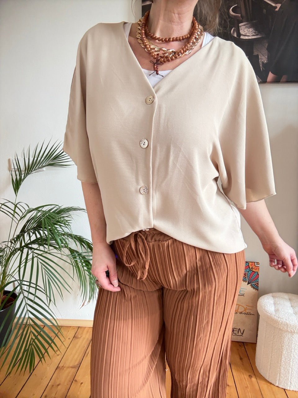 Blusen Shirt Mia Cream - FROLLEIN KÄTHE Shop