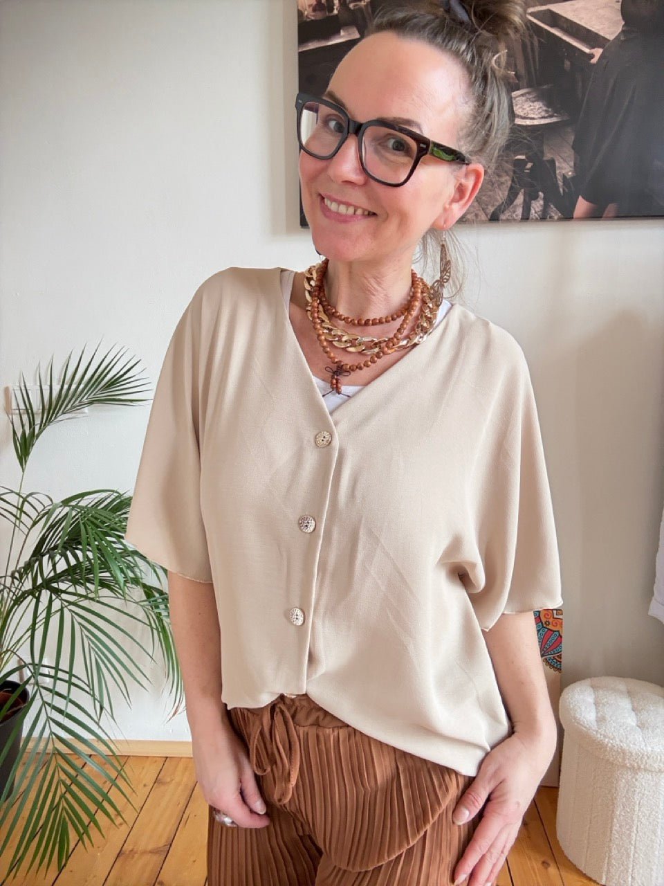 Blusen Shirt Mia Cream - FROLLEIN KÄTHE Shop