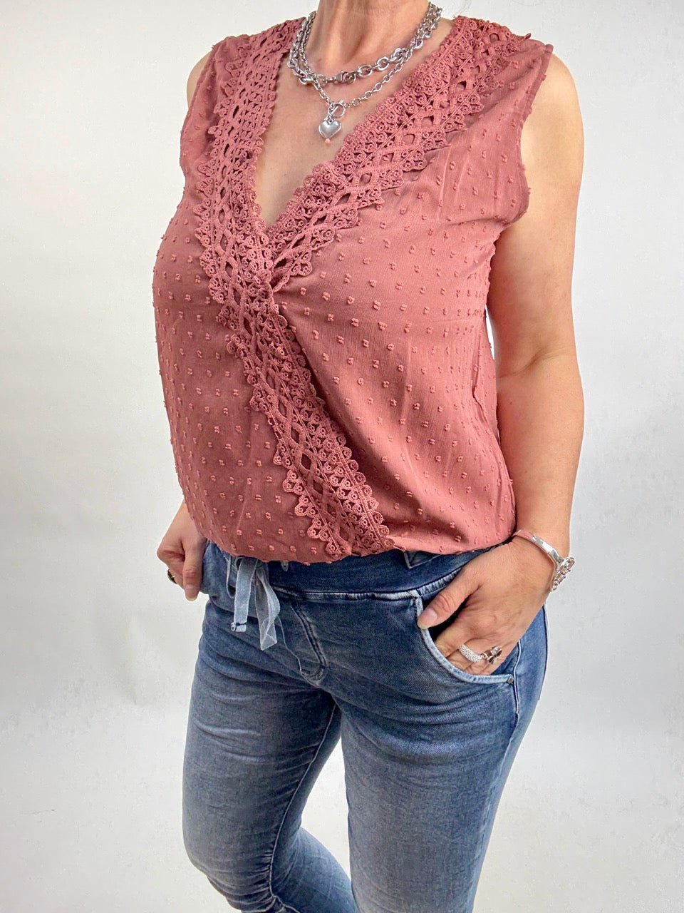 Blusen Top Cosima Alt Rose - FROLLEIN KÄTHE Shop