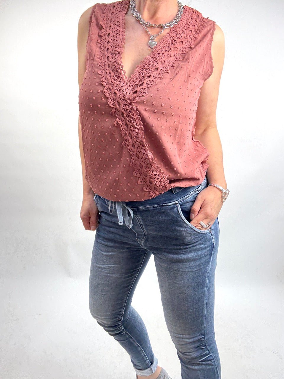 Blusen Top Cosima Alt Rose - FROLLEIN KÄTHE Shop