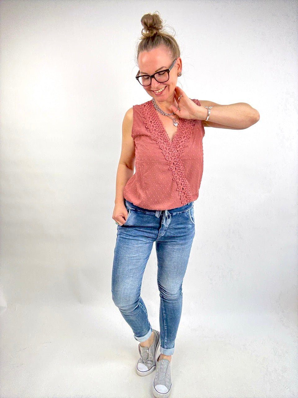 Blusen Top Cosima Alt Rose - FROLLEIN KÄTHE Shop