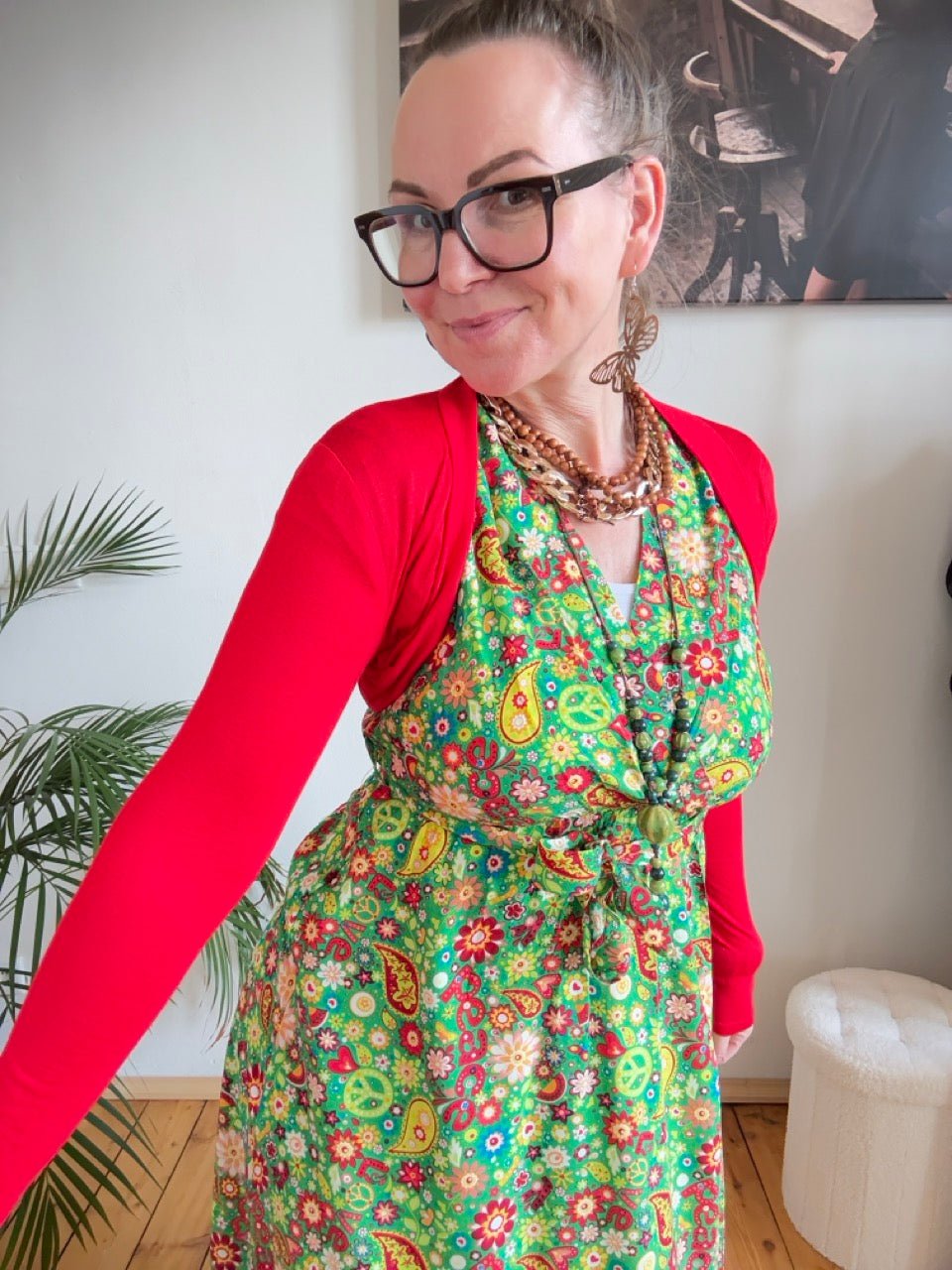 Bolero Jacke Rot - FROLLEIN KÄTHE Shop