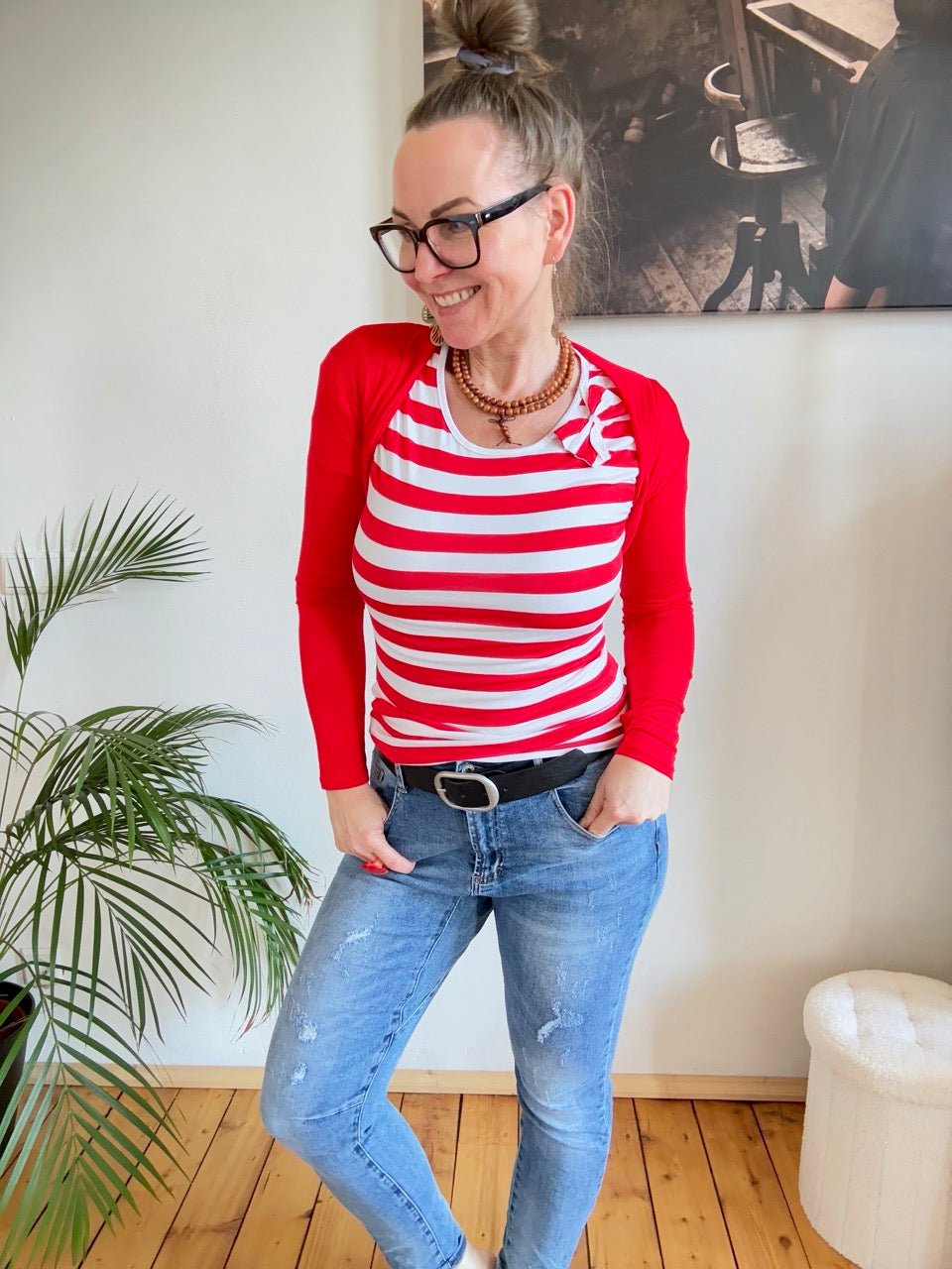 Bolero Jacke Rot - FROLLEIN KÄTHE Shop