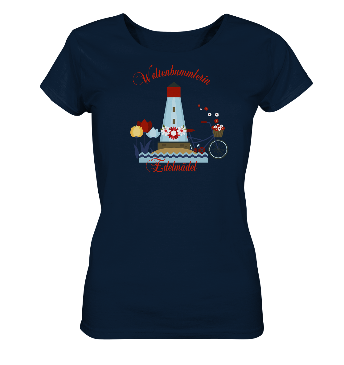 Shirt Weltenbummlerin Edelmädel Shirt - Ladies Organic Shirt