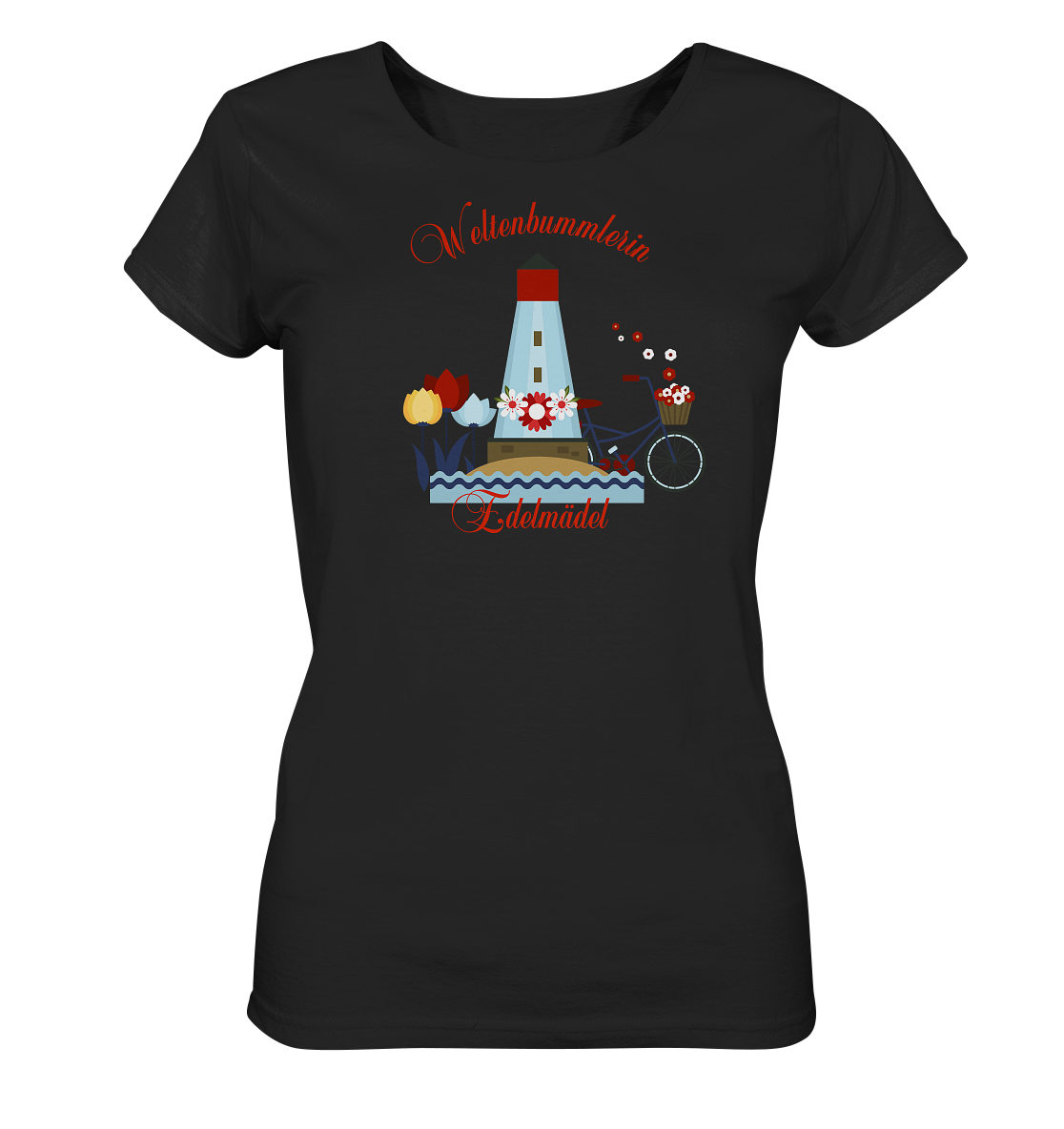 Shirt Weltenbummlerin Edelmädel Shirt - Ladies Organic Shirt
