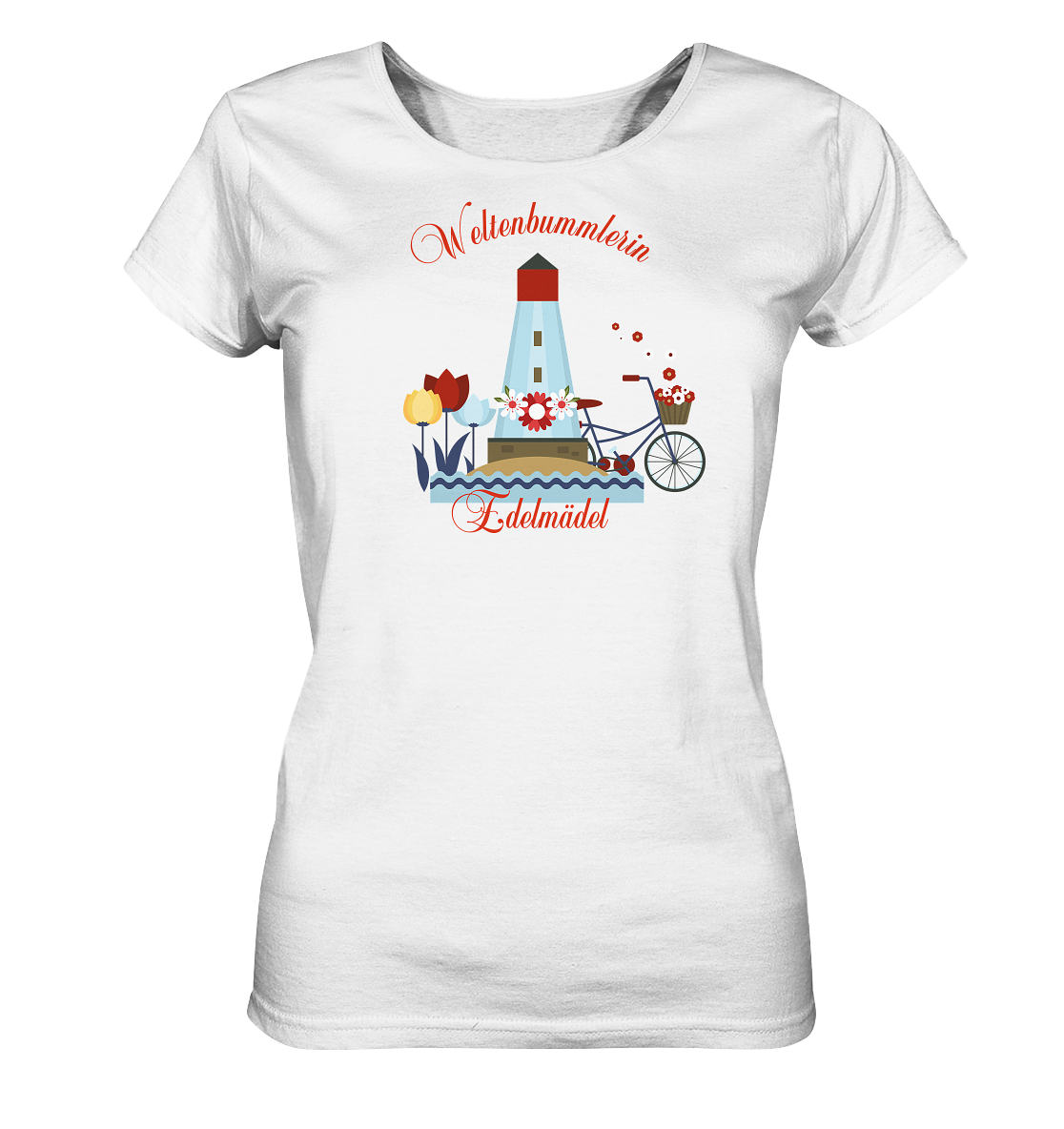 Shirt Weltenbummlerin Edelmädel Shirt - Ladies Organic Shirt