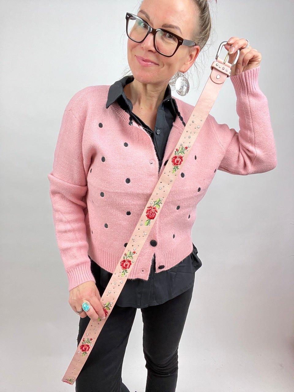 Gürtel Flower Rose - FROLLEIN KÄTHE Shop