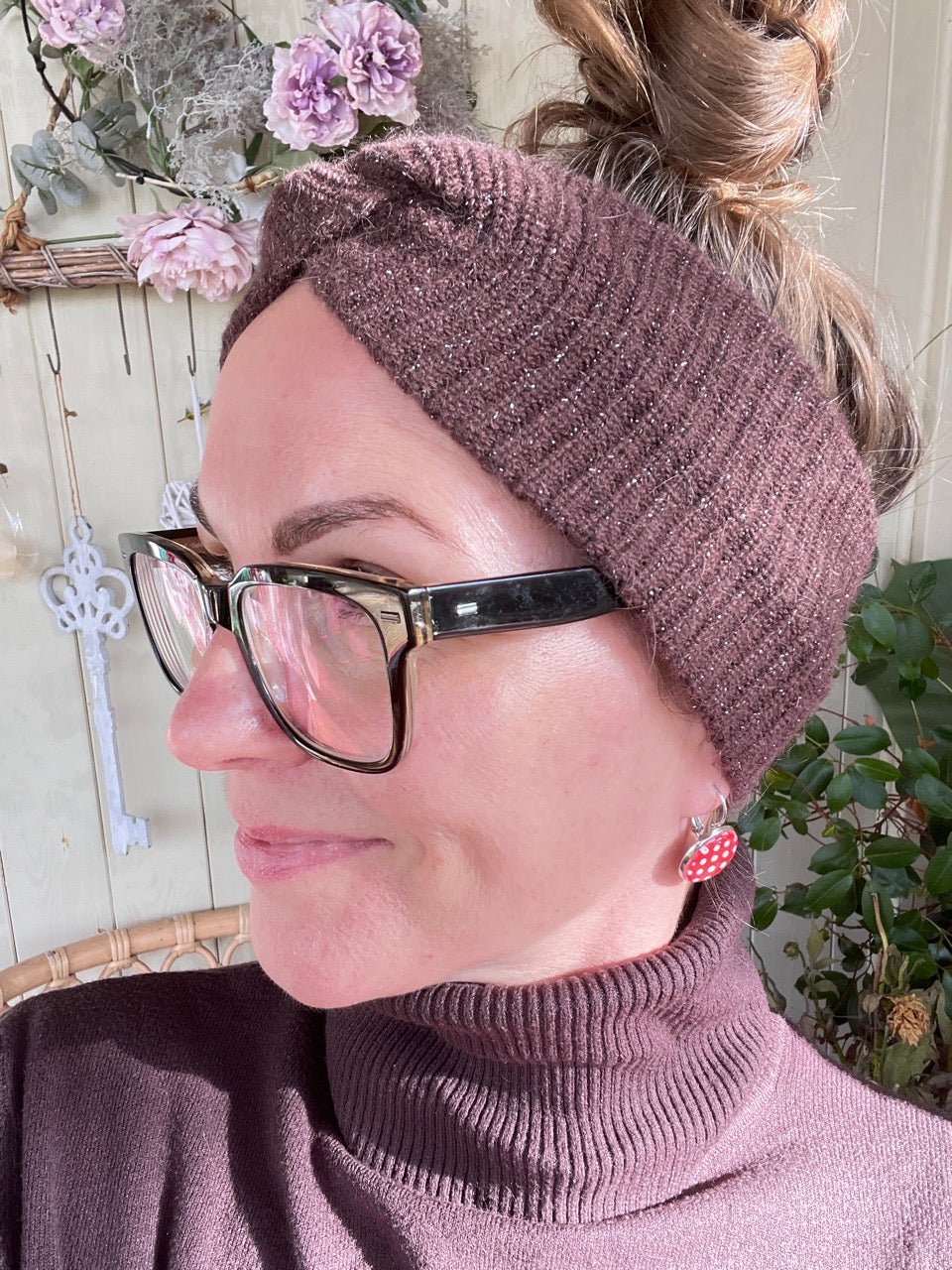 Haarband Strick Glitzerfee Braun - FROLLEIN KÄTHE Shop