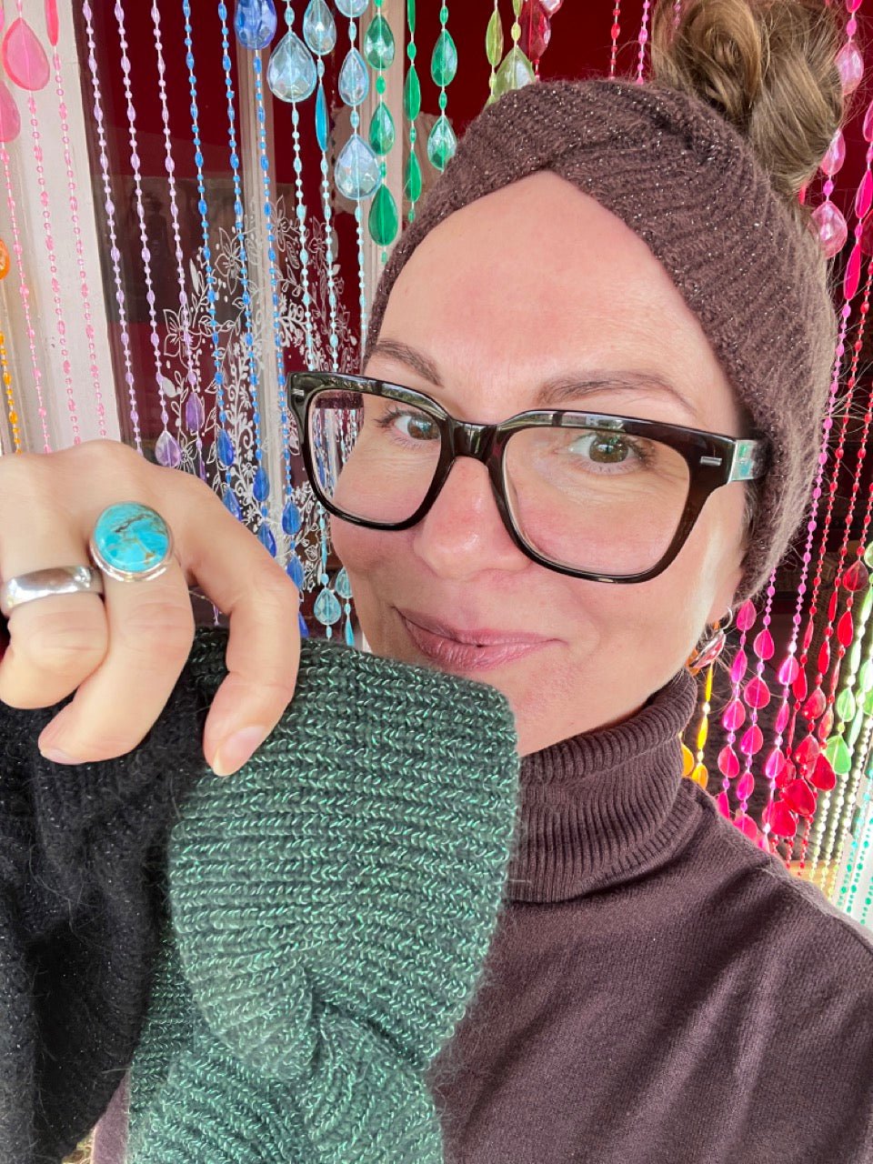 Haarband Strick Glitzerfee Braun - FROLLEIN KÄTHE Shop