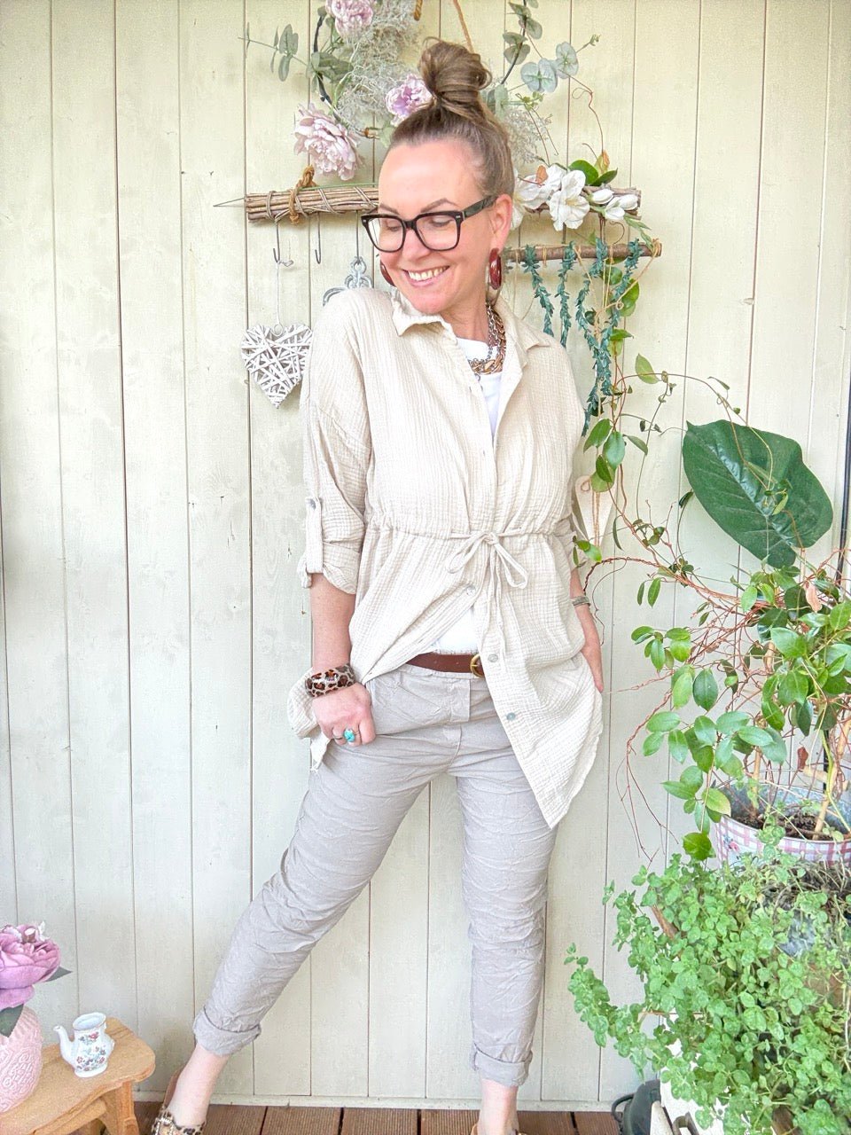 Hemd Bluse Camille Cream - FROLLEIN KÄTHE Shop
