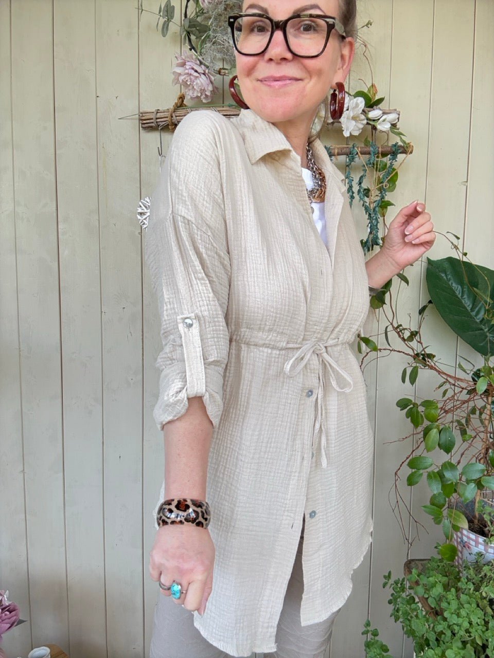Hemd Bluse Camille Cream - FROLLEIN KÄTHE Shop