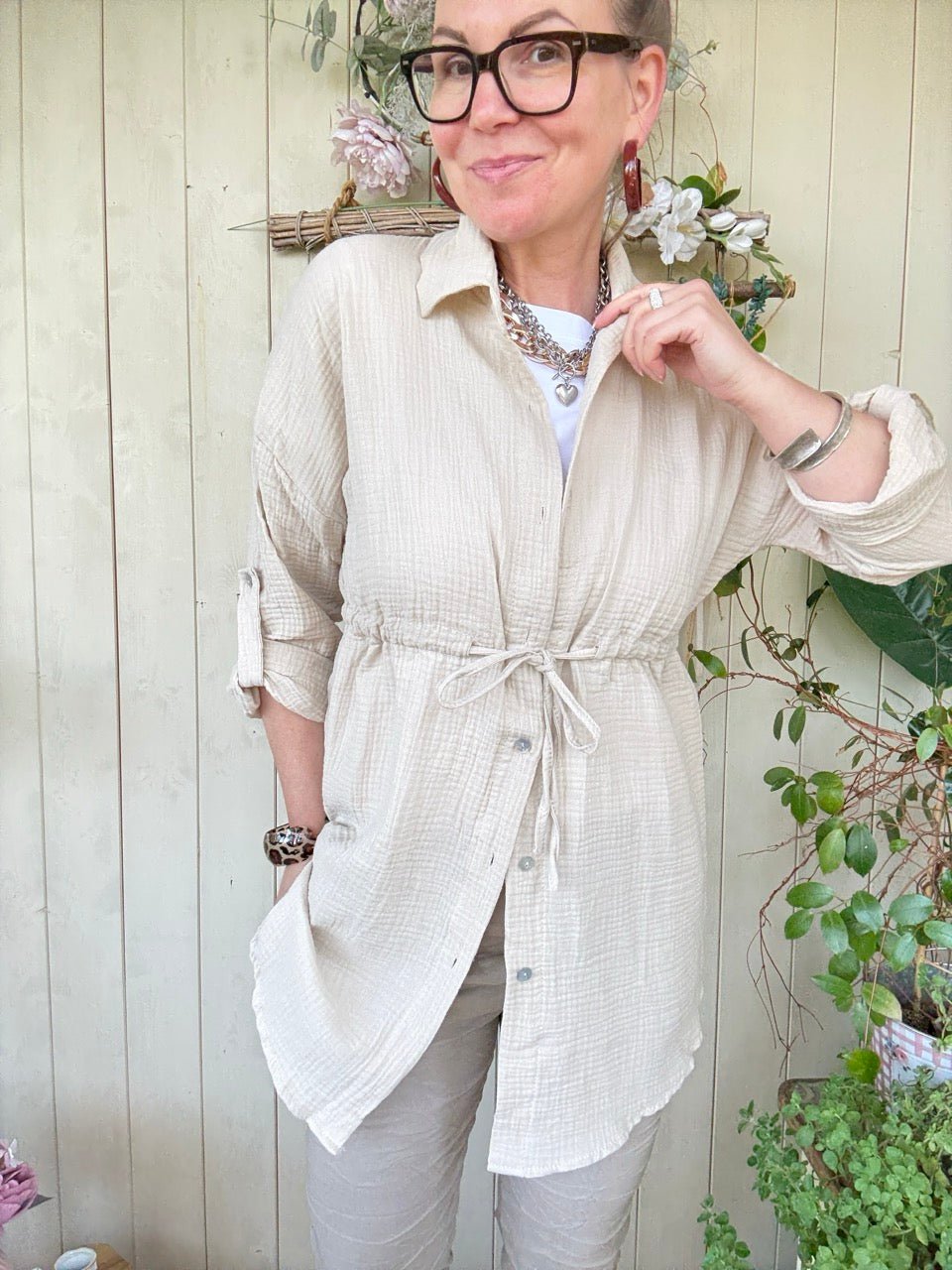 Hemd Bluse Camille Cream - FROLLEIN KÄTHE Shop