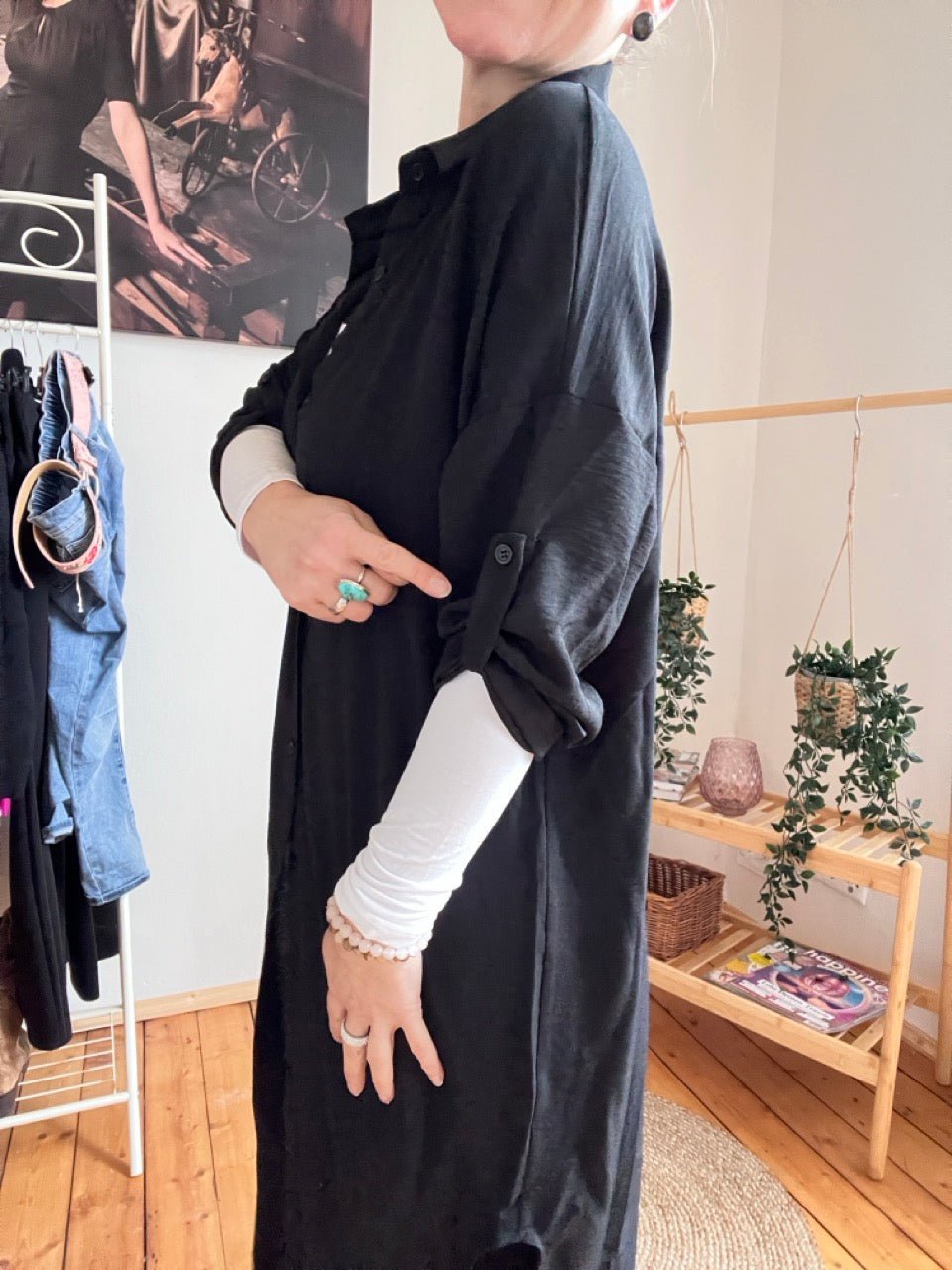 Hemd Bluse Schwarz - FROLLEIN KÄTHE Shop