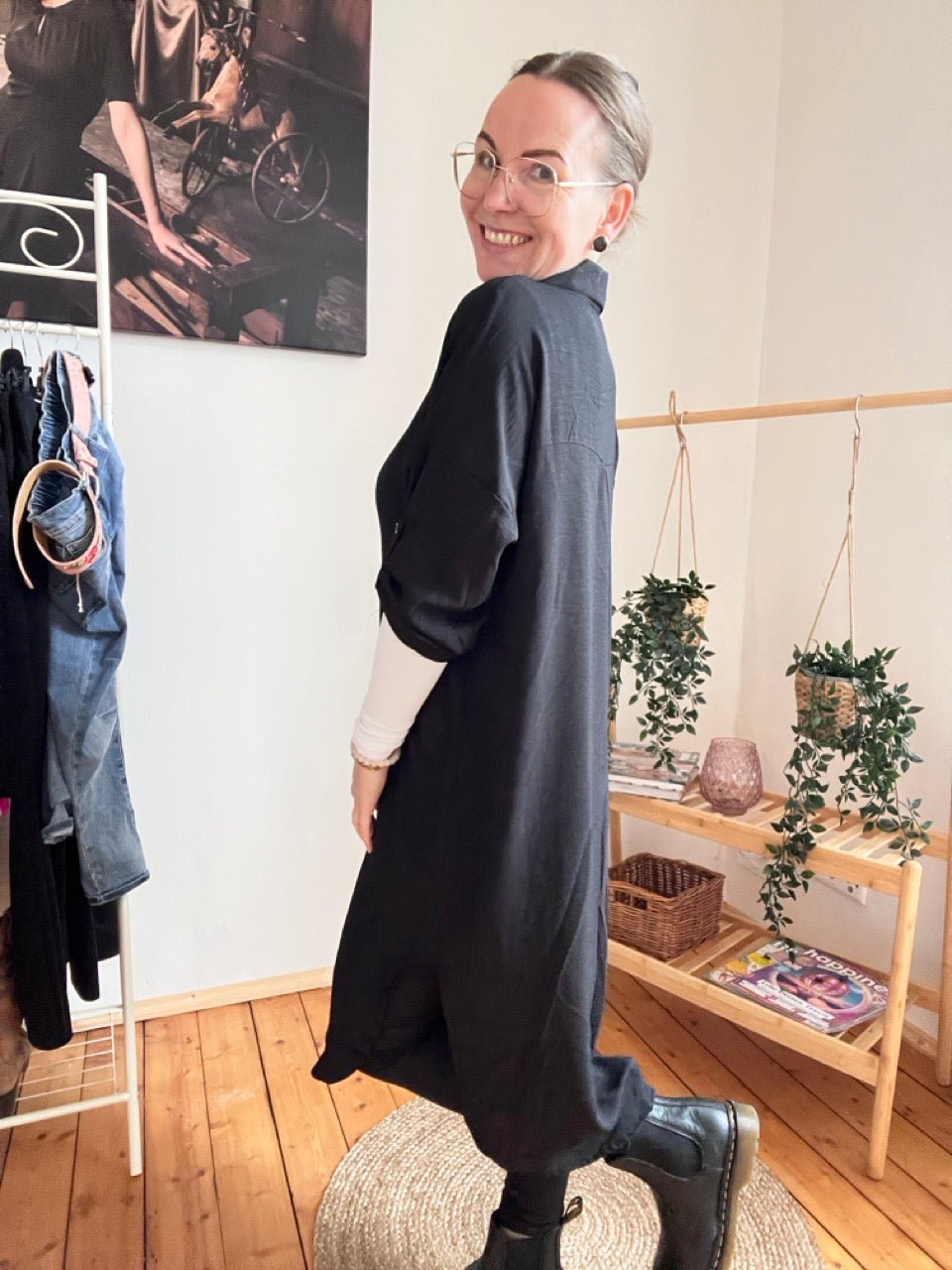 Hemd Bluse Schwarz - FROLLEIN KÄTHE Shop