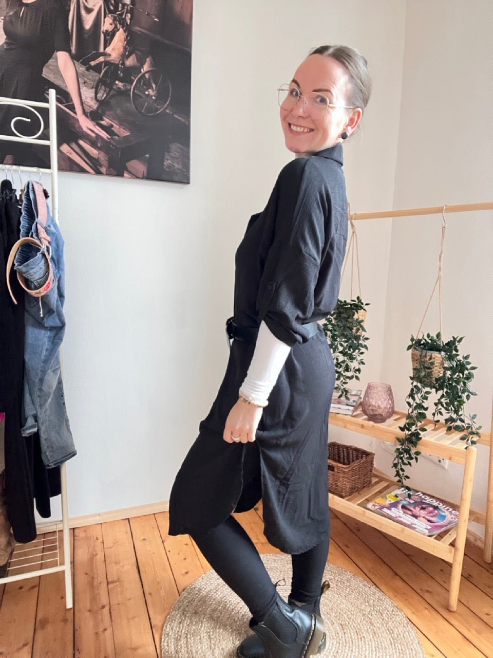 Hemd Bluse Schwarz - FROLLEIN KÄTHE Shop