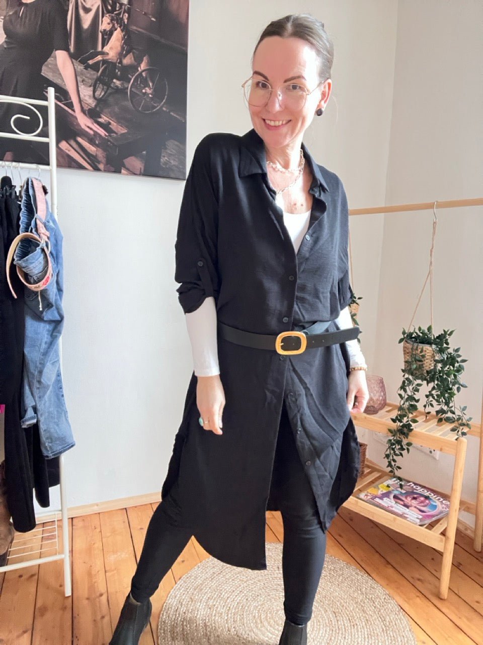 Hemd Bluse Schwarz - FROLLEIN KÄTHE Shop