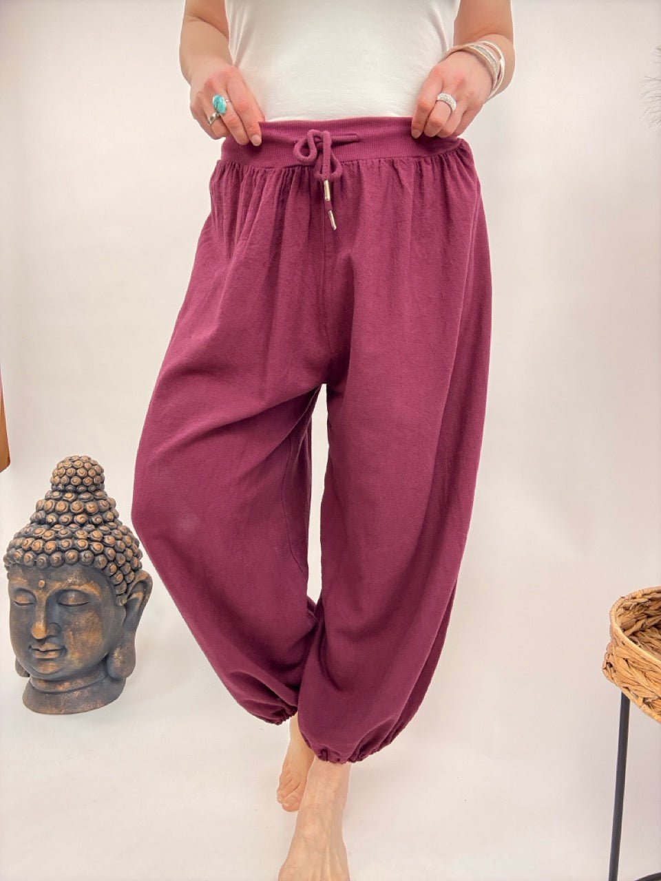 Hose Aliya Dunkelrot - FROLLEIN KÄTHE Shop