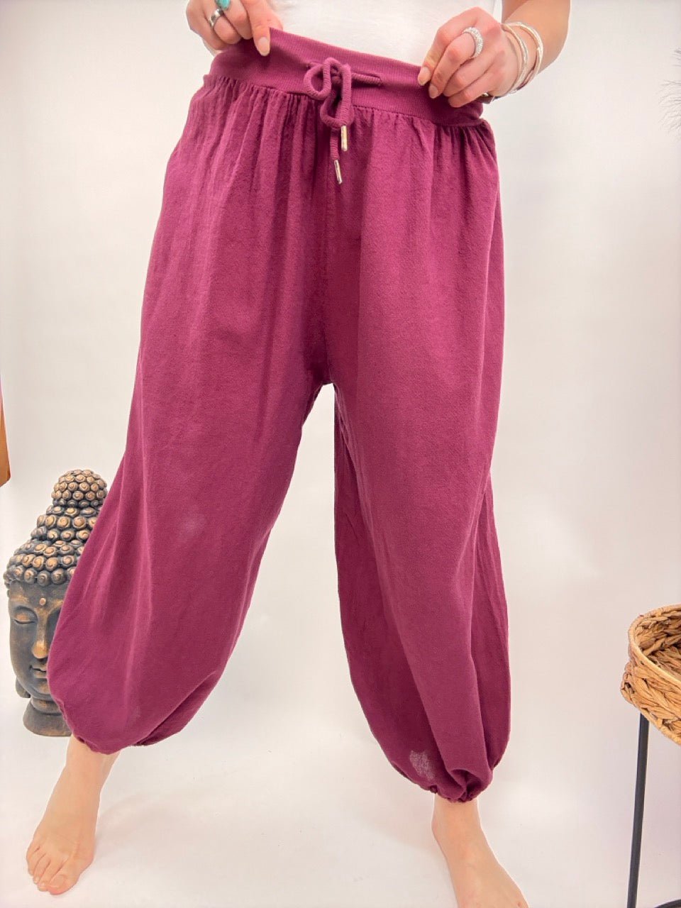 Hose Aliya Dunkelrot - FROLLEIN KÄTHE Shop
