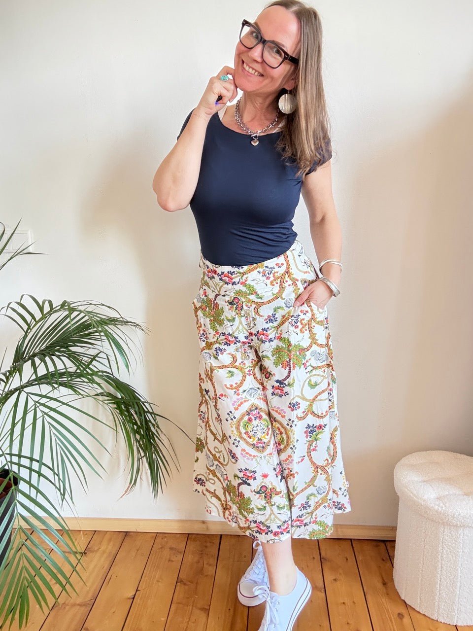 Hose Flotte Culotte Frische Brise Weiß - FROLLEIN KÄTHE Shop