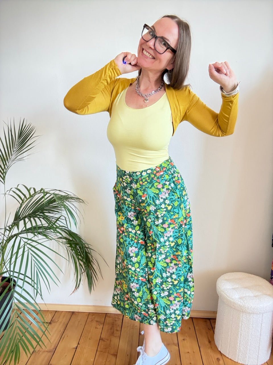 Hose Flotte Culotte My Garden Grün - FROLLEIN KÄTHE Shop