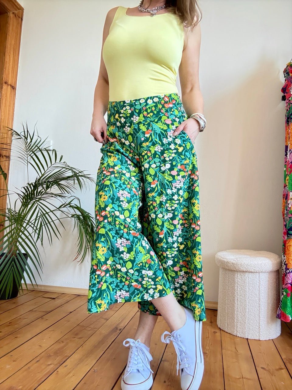 Hose Flotte Culotte My Garden Grün - FROLLEIN KÄTHE Shop