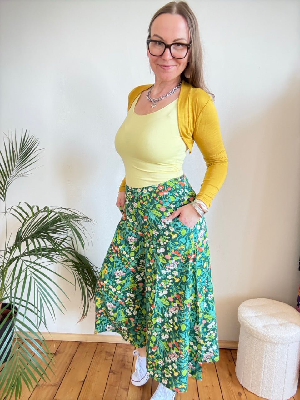 Hose Flotte Culotte My Garden Grün - FROLLEIN KÄTHE Shop