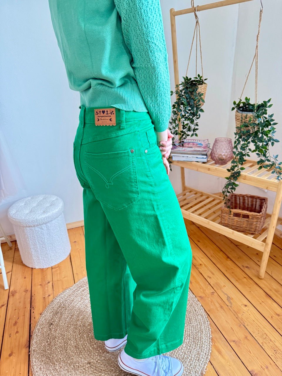 Hose High Waist Culotte Grün - FROLLEIN KÄTHE Shop