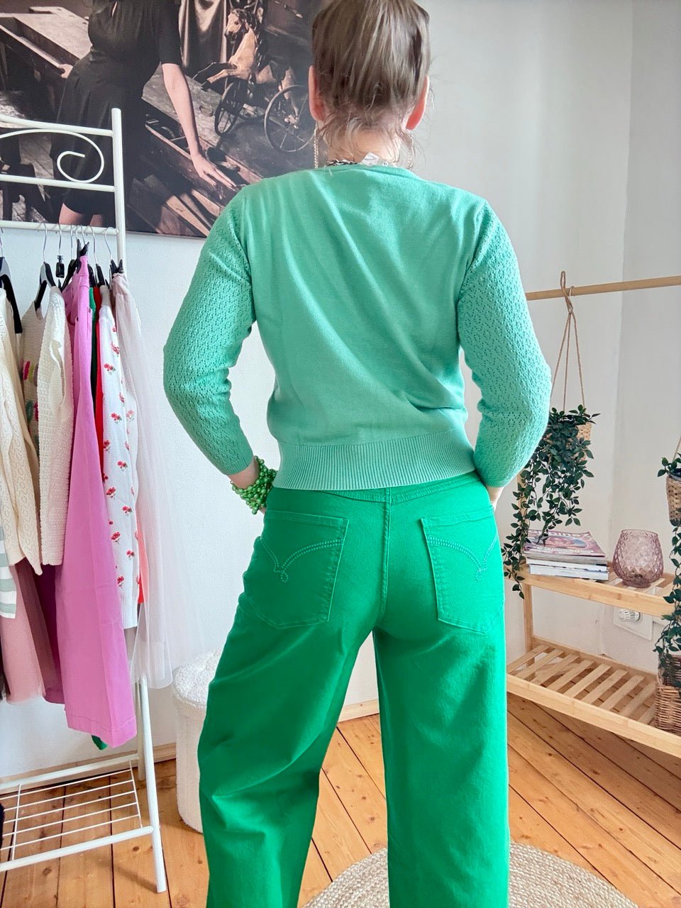 Hose High Waist Culotte Grün - FROLLEIN KÄTHE Shop